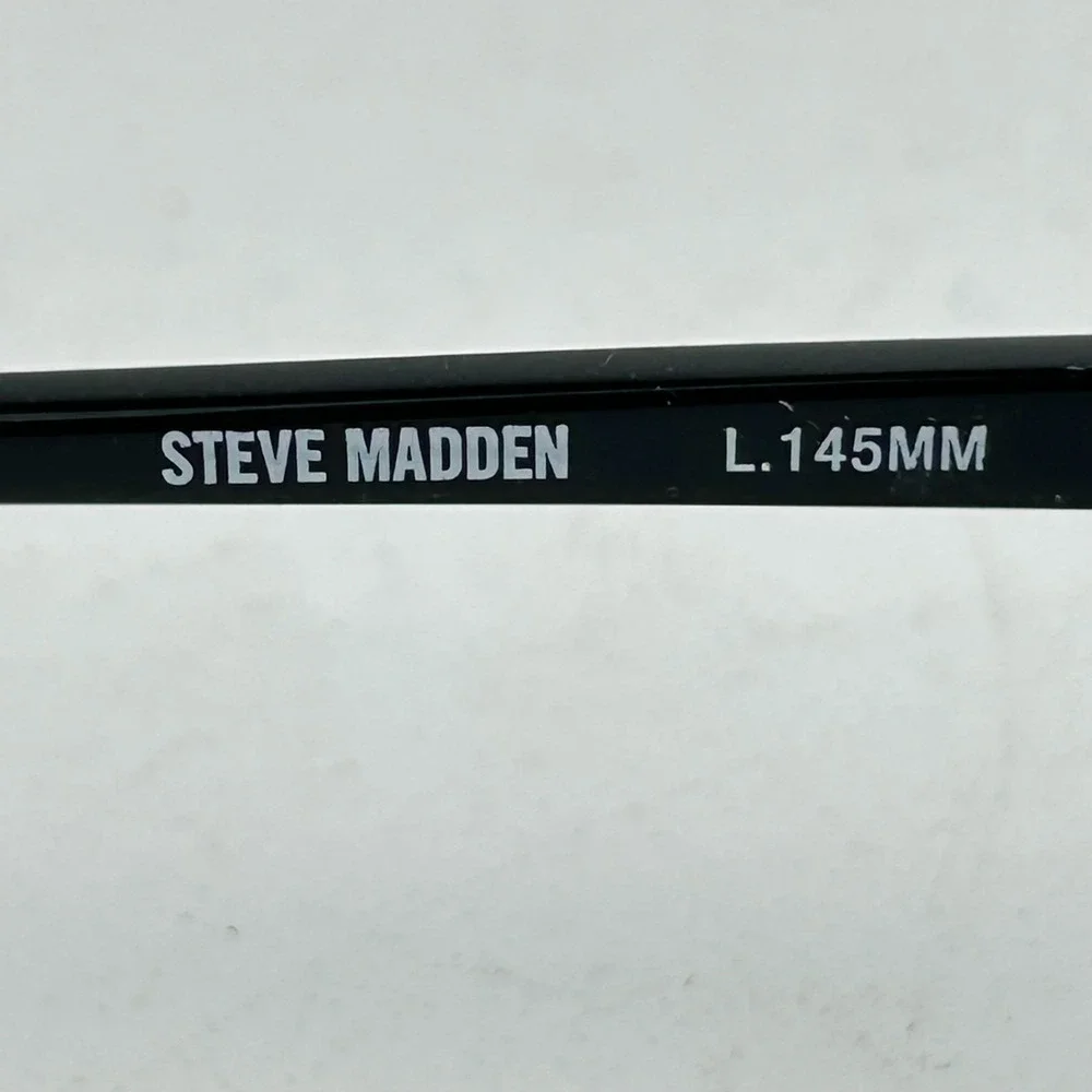 Steve Madden Patchedd Green‎ Horn Fade Women Eyeglasses Black Full Rim 52-18-145